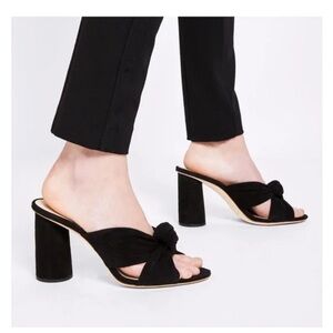 Loeffler Randall Black Coco High Heel Knot Slide